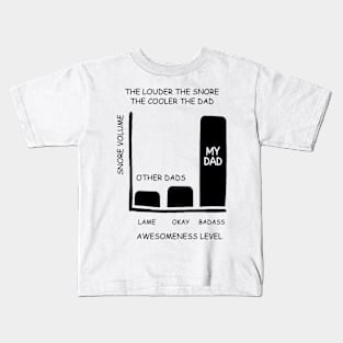 Father's Day The Louder The Snore The Cooler The Dad Kids T-Shirt